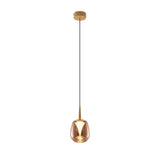 Andromeda LED Glass Pendant Light 5W 3000K - Gold & Copper & Frosted