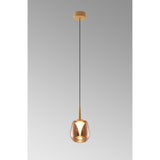 Andromeda LED Glass Pendant Light 5W 3000K - Gold & Copper & Frosted