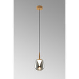 Andromeda LED Glass Pendant Light 5W 3000K - Gold & Chrome & Frosted