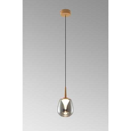 Andromeda LED Glass Pendant Light 5W 3000K - Gold & Chrome & Frosted