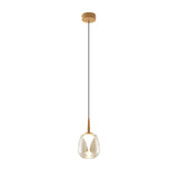 Andromeda LED Glass Pendant Light 5W 3000K - Gold & Amber & Frosted