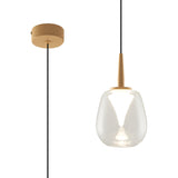 Andromeda LED Glass Pendant Light 5W 3000K - Gold & Clear & Frosted