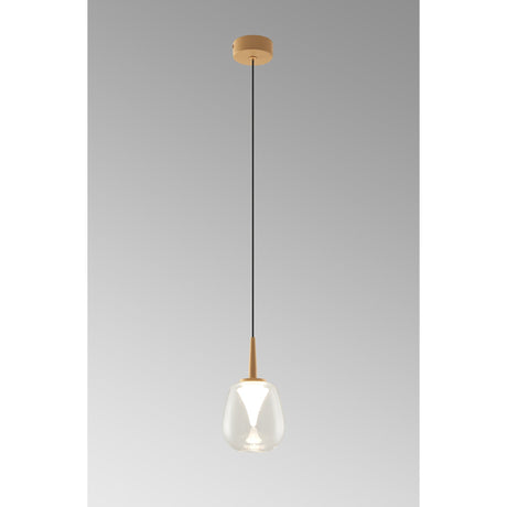 Andromeda LED Glass Pendant Light 5W 3000K - Gold & Clear & Frosted