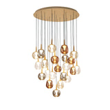 Andromeda 24 Light LED Glass Cluster Pendant Light - Multicoloured