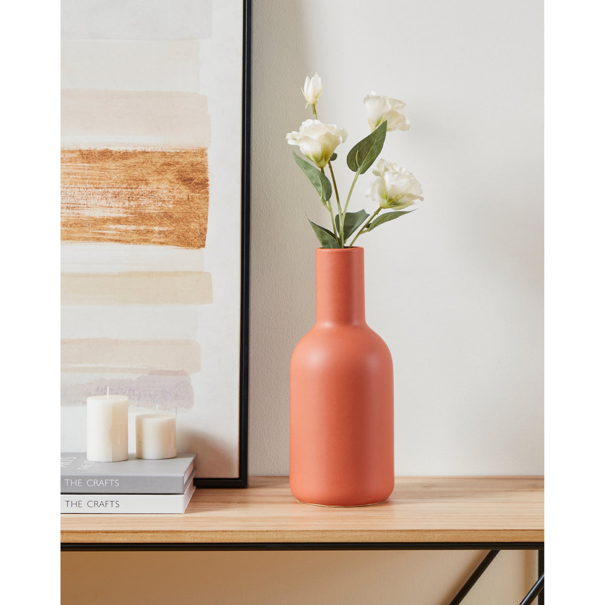 Anjabe Ceramic Vase 30.5cm - Terracotta