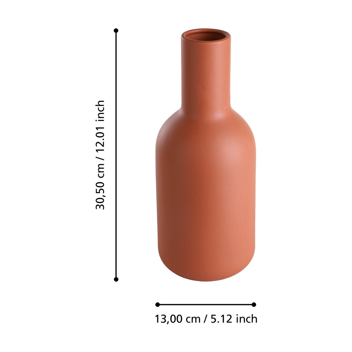 Anjabe Ceramic Vase 30.5cm - Terracotta