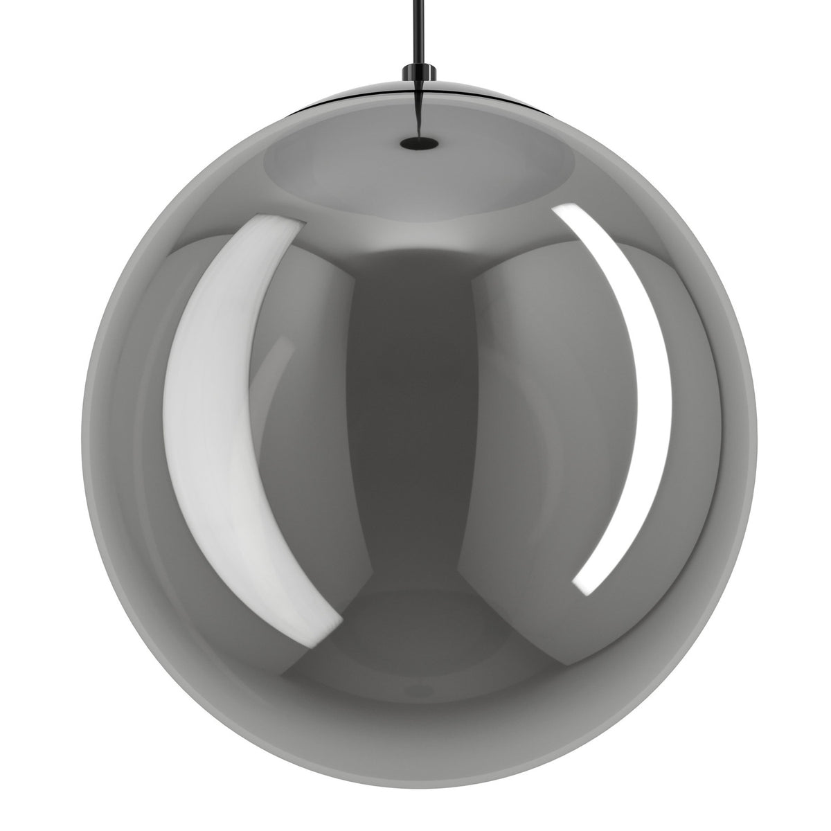 Anorias Colour Changing Smoked Glass Pendant Light - Black Nickel