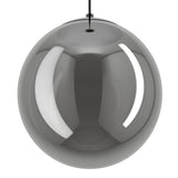 Anorias Colour Changing Smoked Glass Pendant Light - Black Nickel
