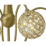 Apollo 51cm 4 Light Crystal Chandelier - Satin Brass