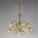 Apollo 51cm 8 Light Crystal Chandelier - Satin Brass
