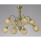 Apollo 51cm 8 Light Crystal Chandelier - Satin Brass