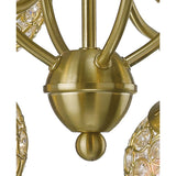 Apollo 51cm 8 Light Crystal Chandelier - Satin Brass