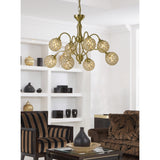Apollo 51cm 8 Light Crystal Chandelier - Satin Brass