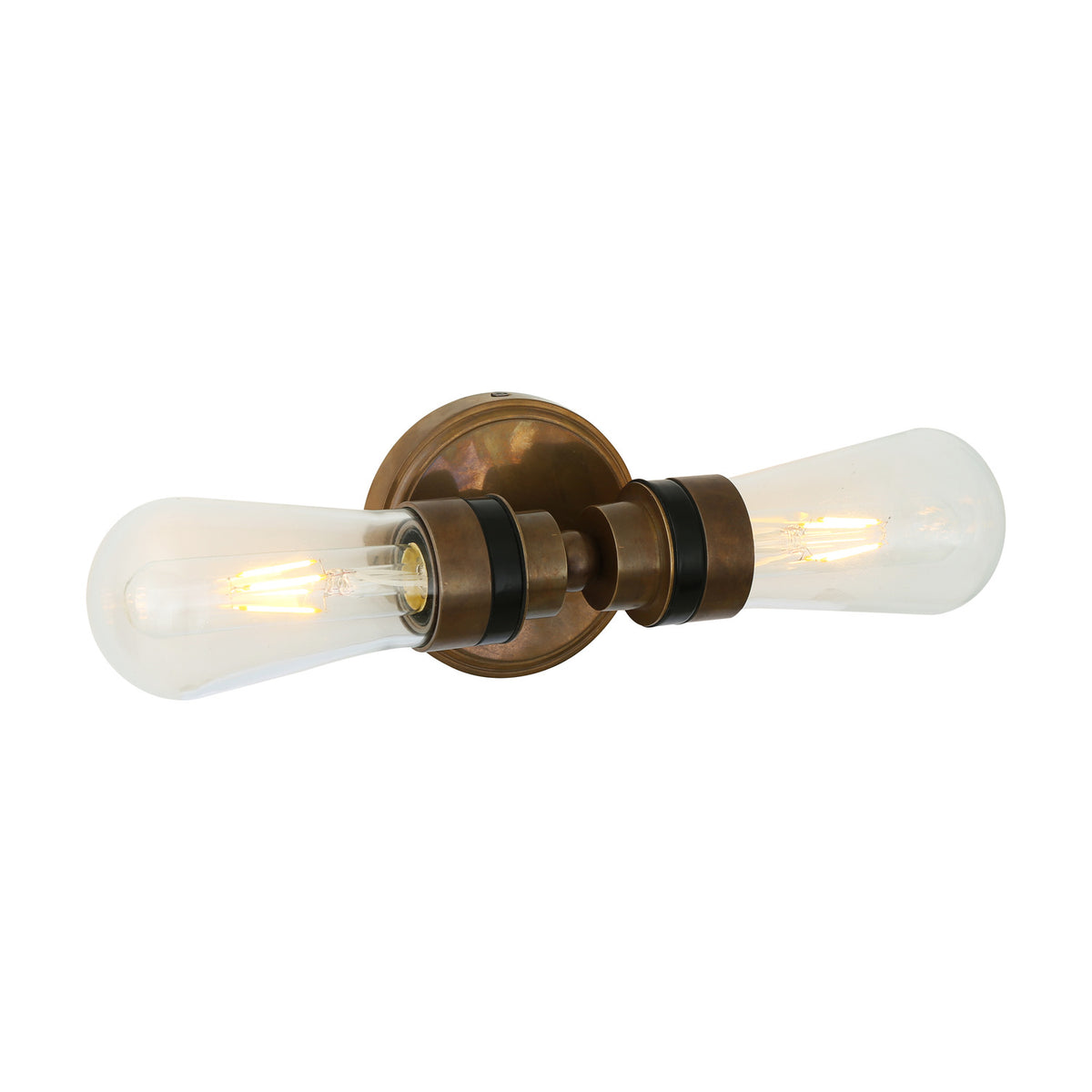 Ara Brass Twin Wall Light IP65