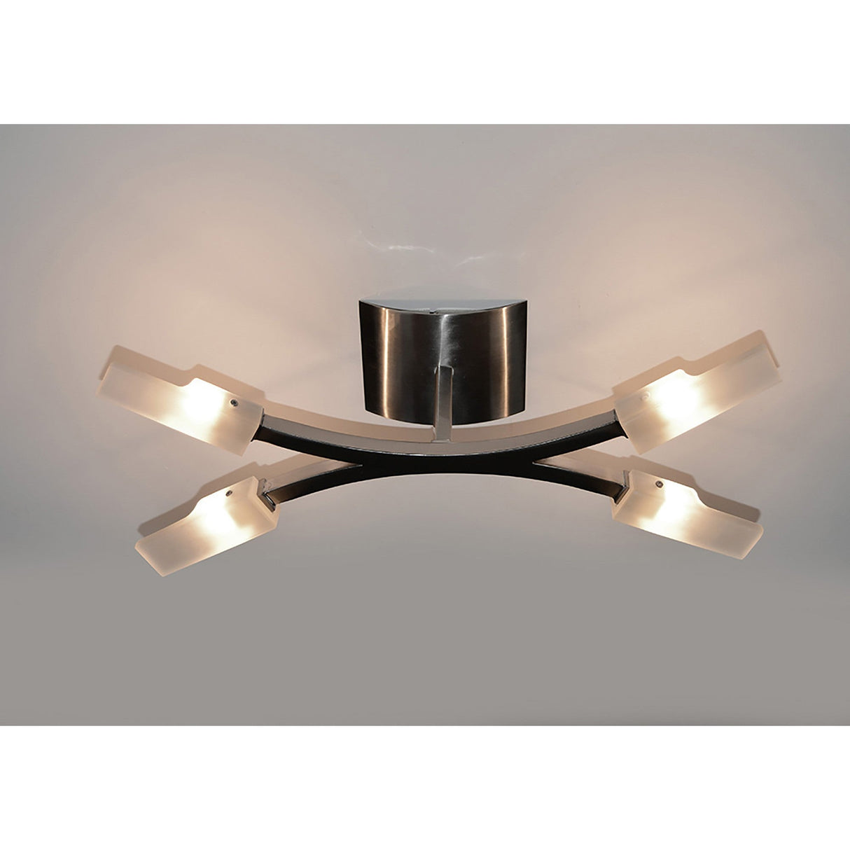 Arco 4 Light Semi-Flush Ceiling Light - Satin Nickel
