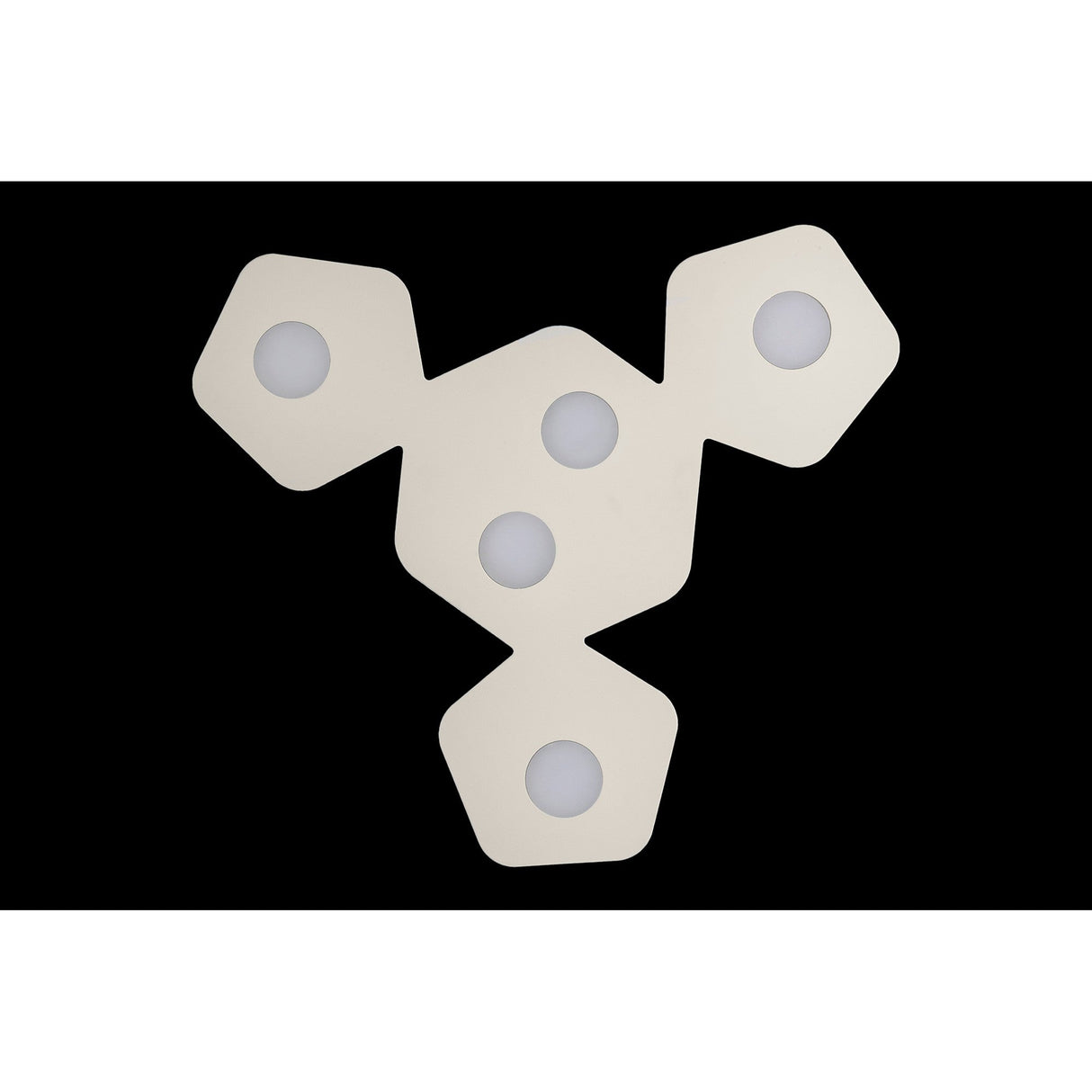 Area 5 Light Flush Ceiling Light - Sand White