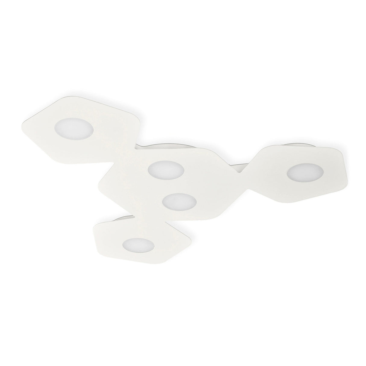 Area 5 Light Flush Ceiling Light - Sand White