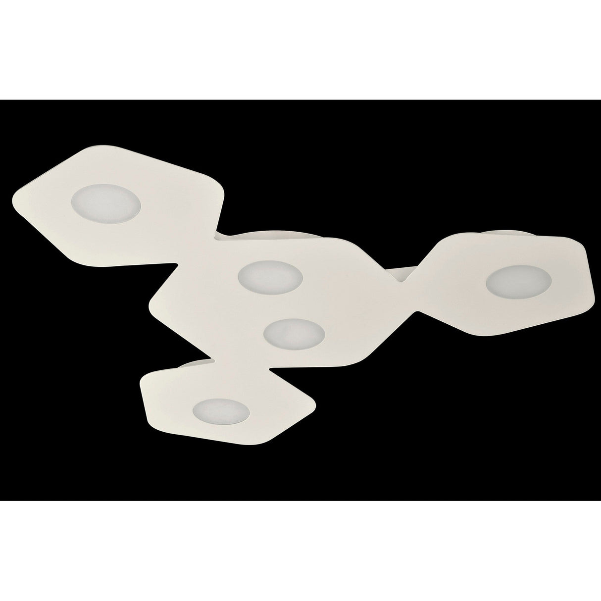 Area 5 Light Flush Ceiling Light - Sand White