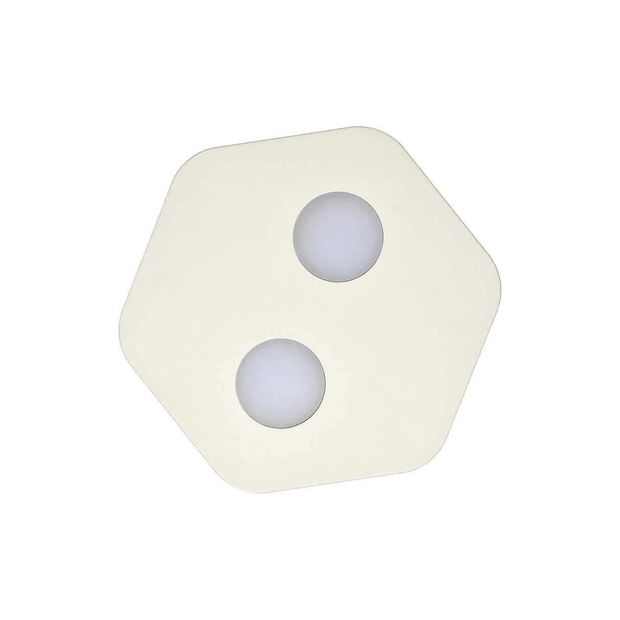 Area 2 Light Flush Ceiling Light - Sand White