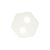 Area 2 Light Flush Ceiling Light - Sand White