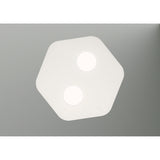 Area 2 Light Flush Ceiling Light - Sand White