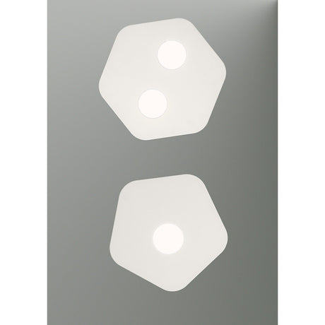 Area 1 Light Flush Ceiling Light - Sand White