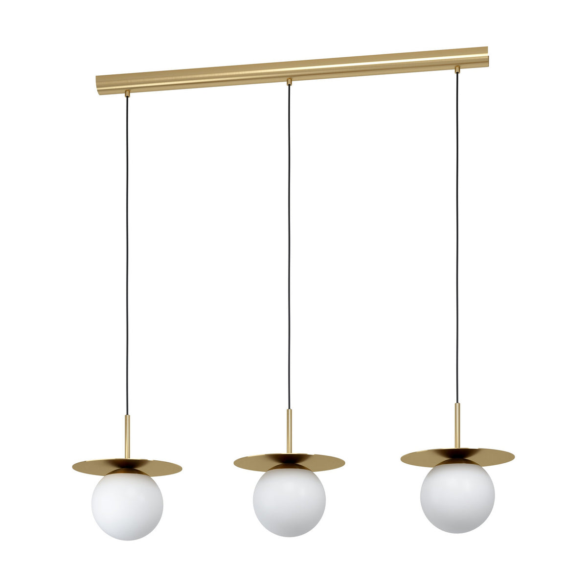 Arenales Glass Linear Pendant Light - Brushed Brass