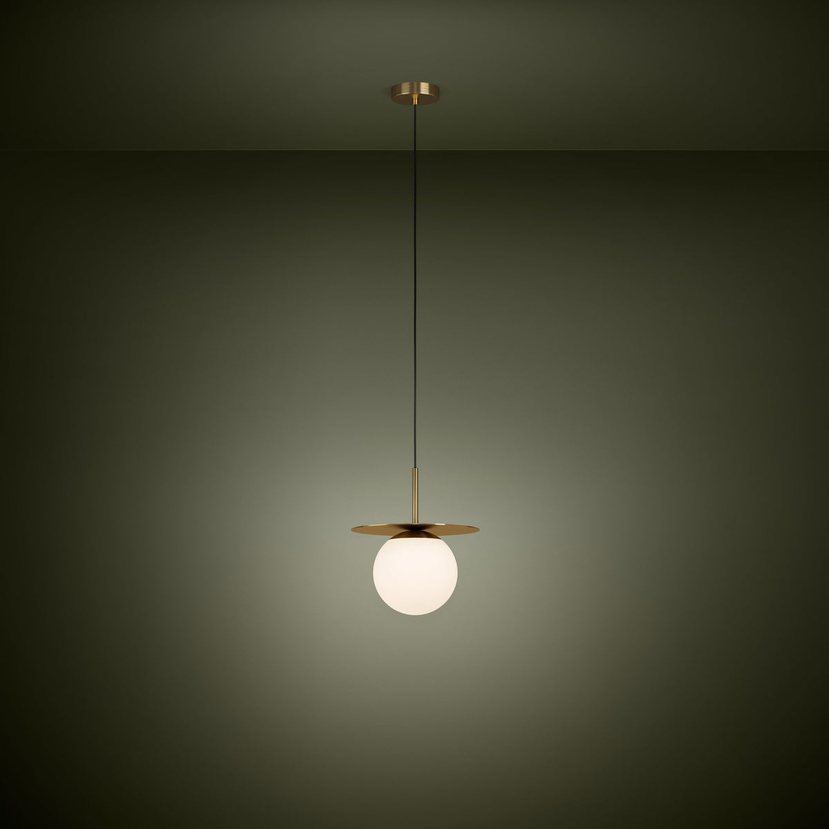 Arenales Glass Pendant Light - Brushed Brass