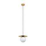 Arenales Glass Pendant Light - Brushed Brass