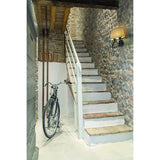 Argi 2 Light Wall Lamp - Brown Oxide With Taupe Shade