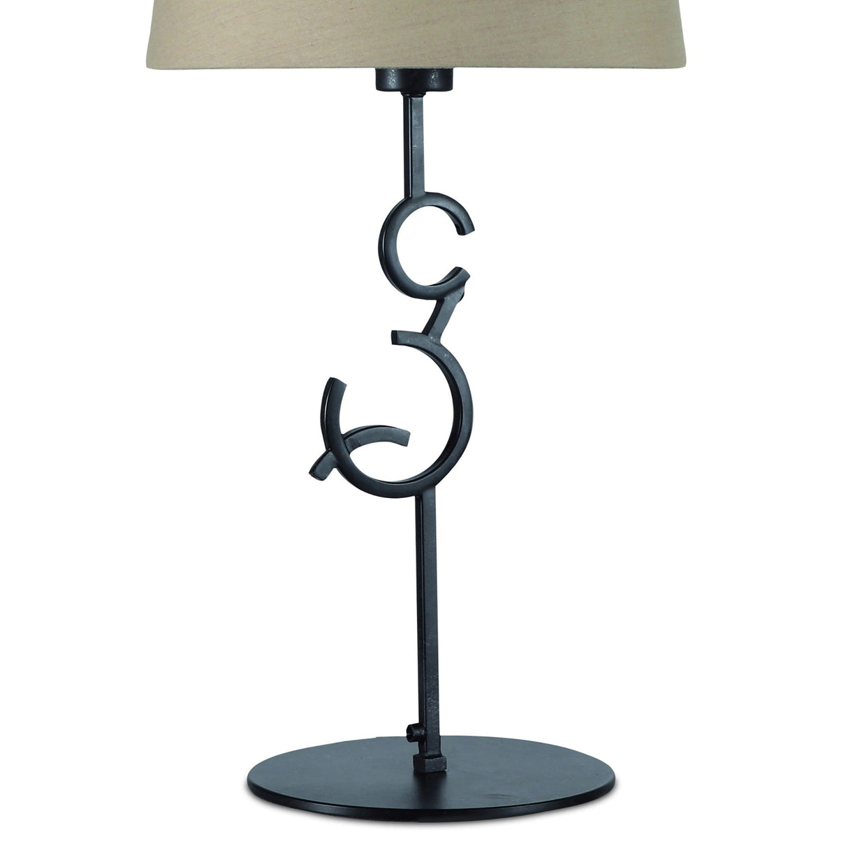 Argi Large 1 Light Table Lamp - Brown Oxide With Taupe Shade