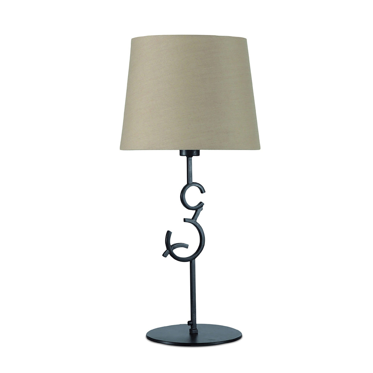 Argi Large 1 Light Table Lamp - Brown Oxide With Taupe Shade