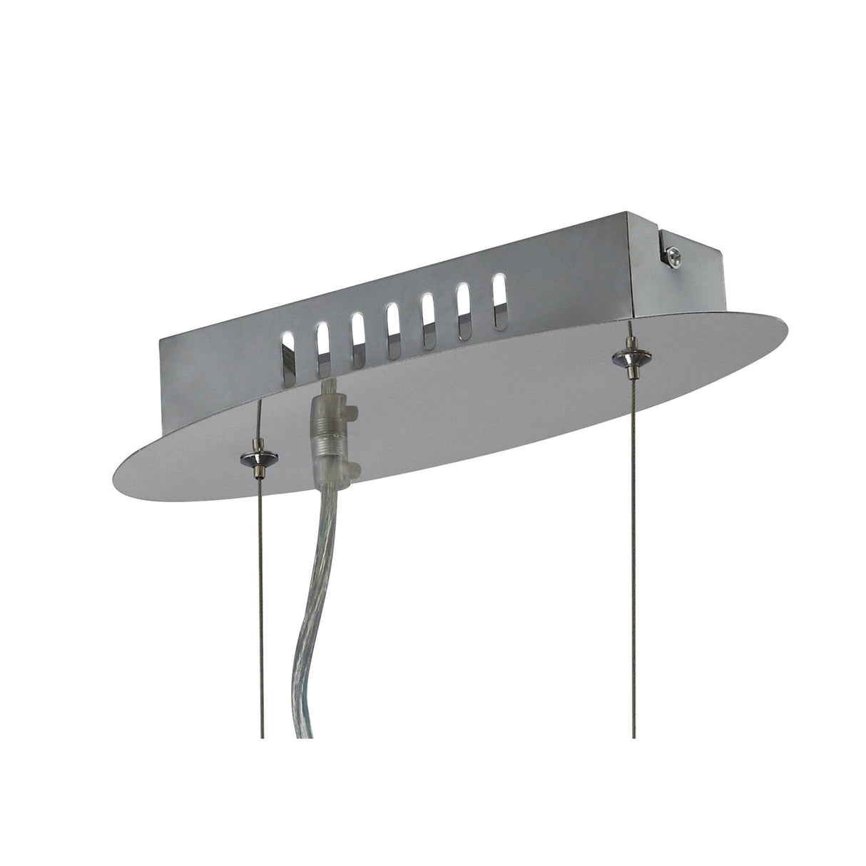 Aries 5 Light Glass Linear Suspension Light - Polished Chrome