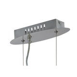 Aries 5 Light Glass Linear Suspension Light - Polished Chrome