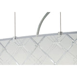 Aries 5 Light Glass Linear Suspension Light - Polished Chrome