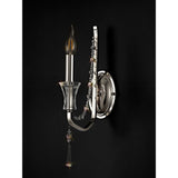 Armand 1 Light Crystal Wall Light - Polished Chrome