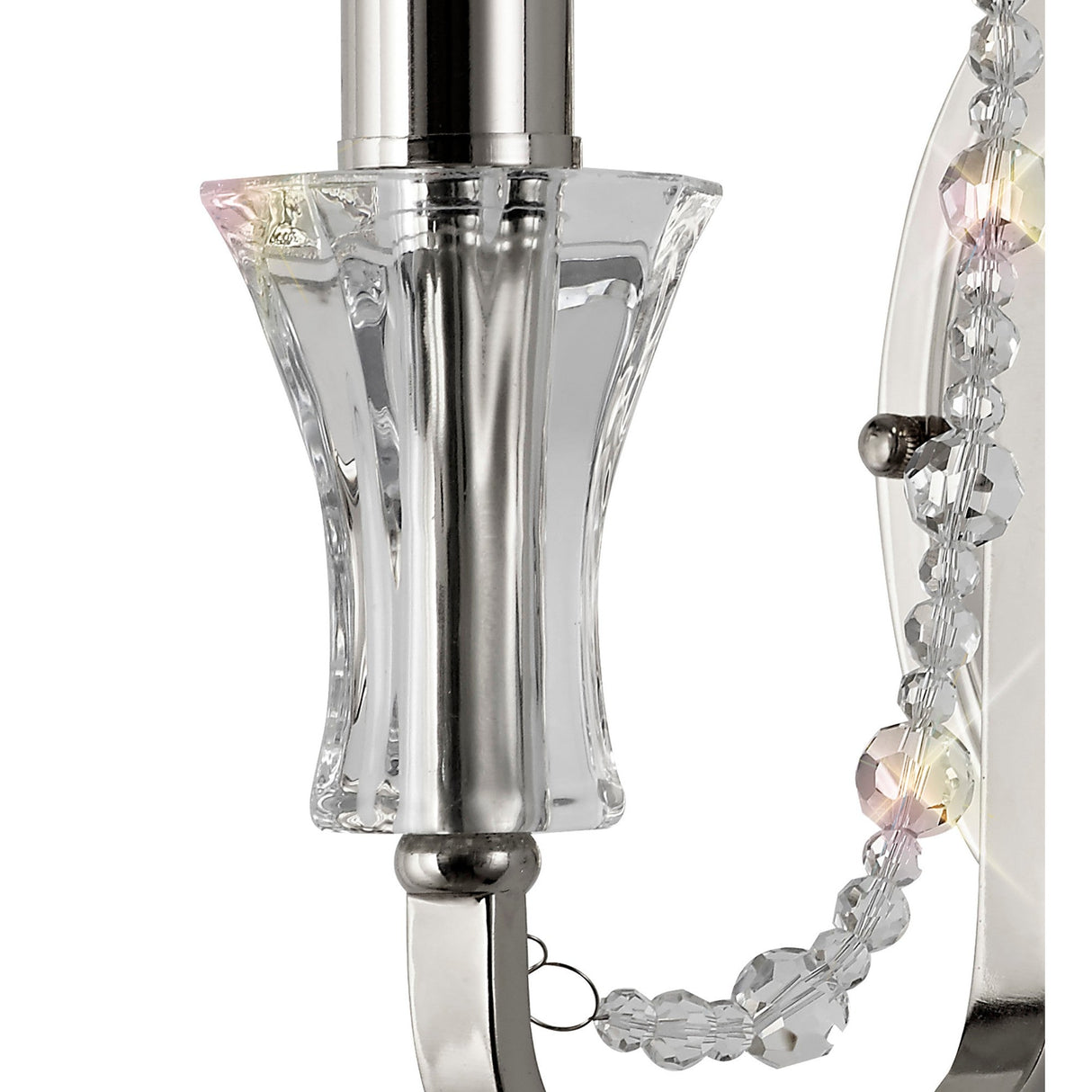 Armand 1 Light Crystal Wall Light - Polished Chrome