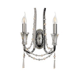 Armand 2 Light Crystal Wall Light - Polished Chrome