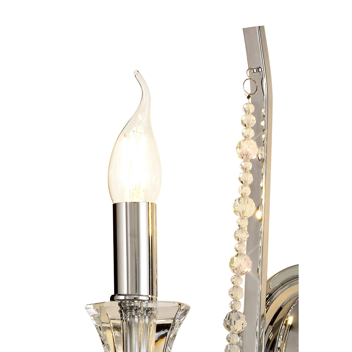 Armand 2 Light Crystal Wall Light - Polished Chrome