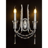 Armand 2 Light Crystal Wall Light - Polished Chrome