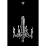 Armand 85cm 8 Light Crystal Chandelier - Polished Chrome