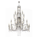 Armand 112cm 24 Light Crystal Chandelier - Polished Chrome