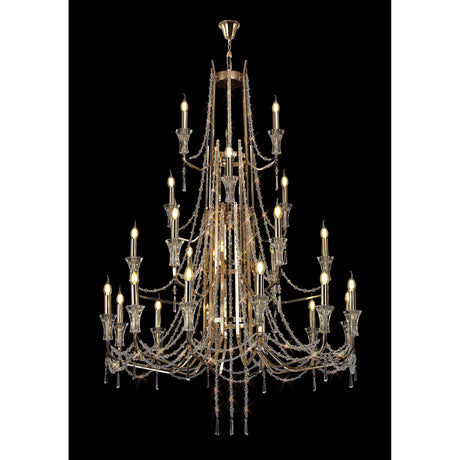 Armand 112cm 24 Light Crystal Chandelier - French Gold