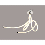 Armonia Large Ribbons Dimmable LED Semi-Flush Ceiling Light 60W 3000K - Polished Chrome