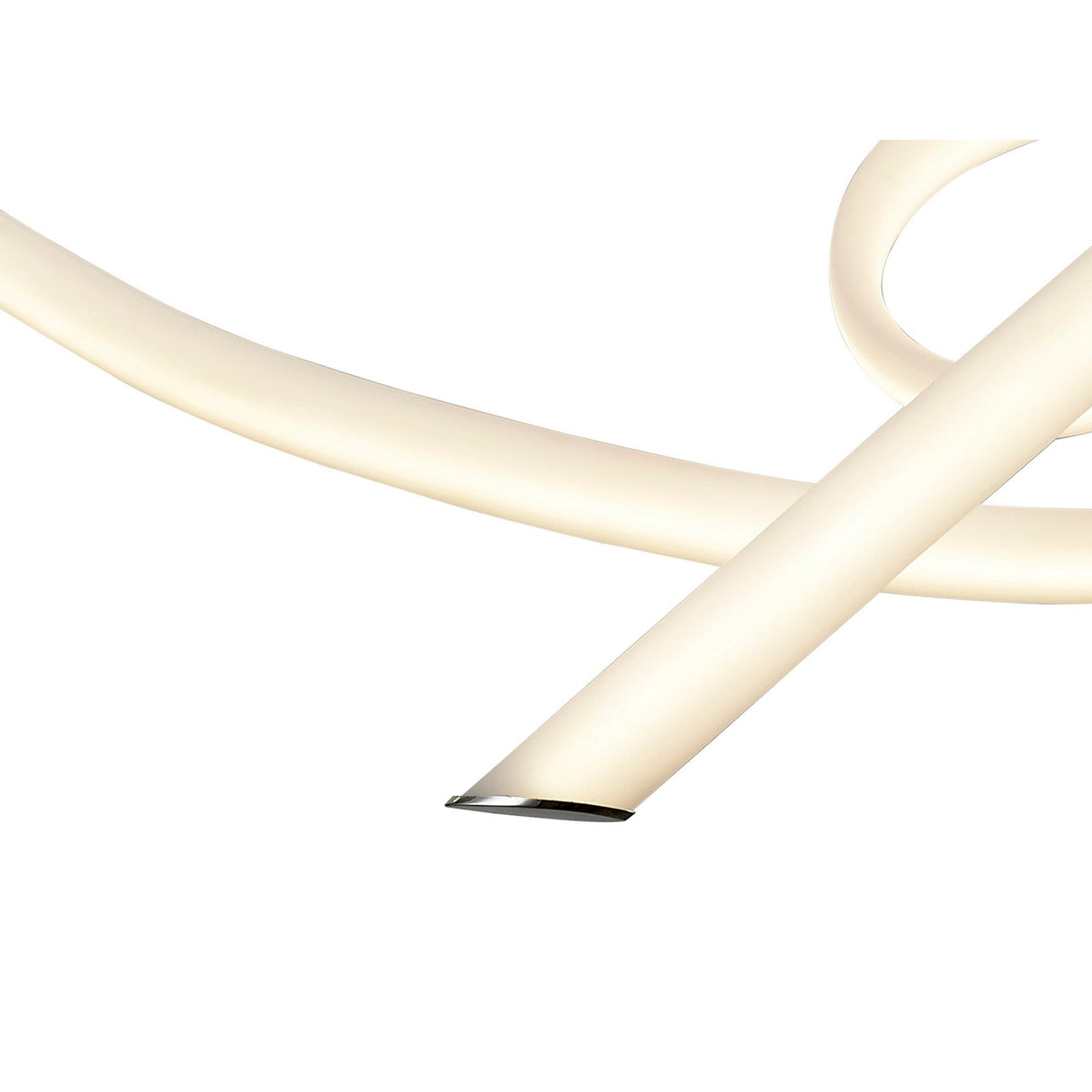 Armonia Medium Ribbons Semi-Flush LED Ceiling Light 60W 3000K - Polished Chrome