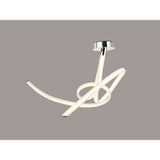 Armonia Medium Ribbons Semi-Flush LED Ceiling Light 60W 3000K - Polished Chrome