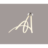 Armonia Spiral LED Semi-Flush Ceiling Light 60W 3000K - Polished Chrome