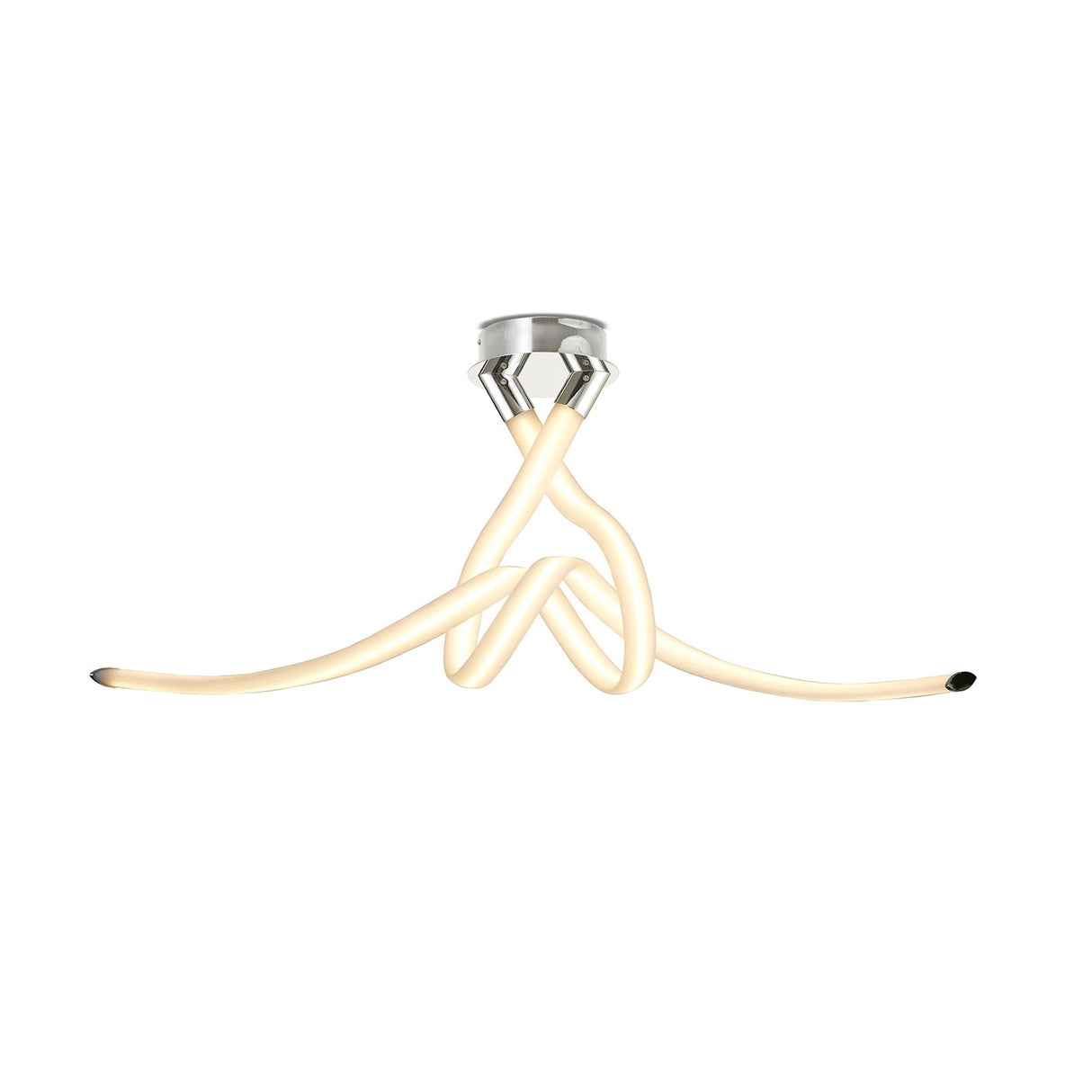 Armonia Bow LED Semi-Flush Ceiling Light 50W 3000K - Polished Chrome