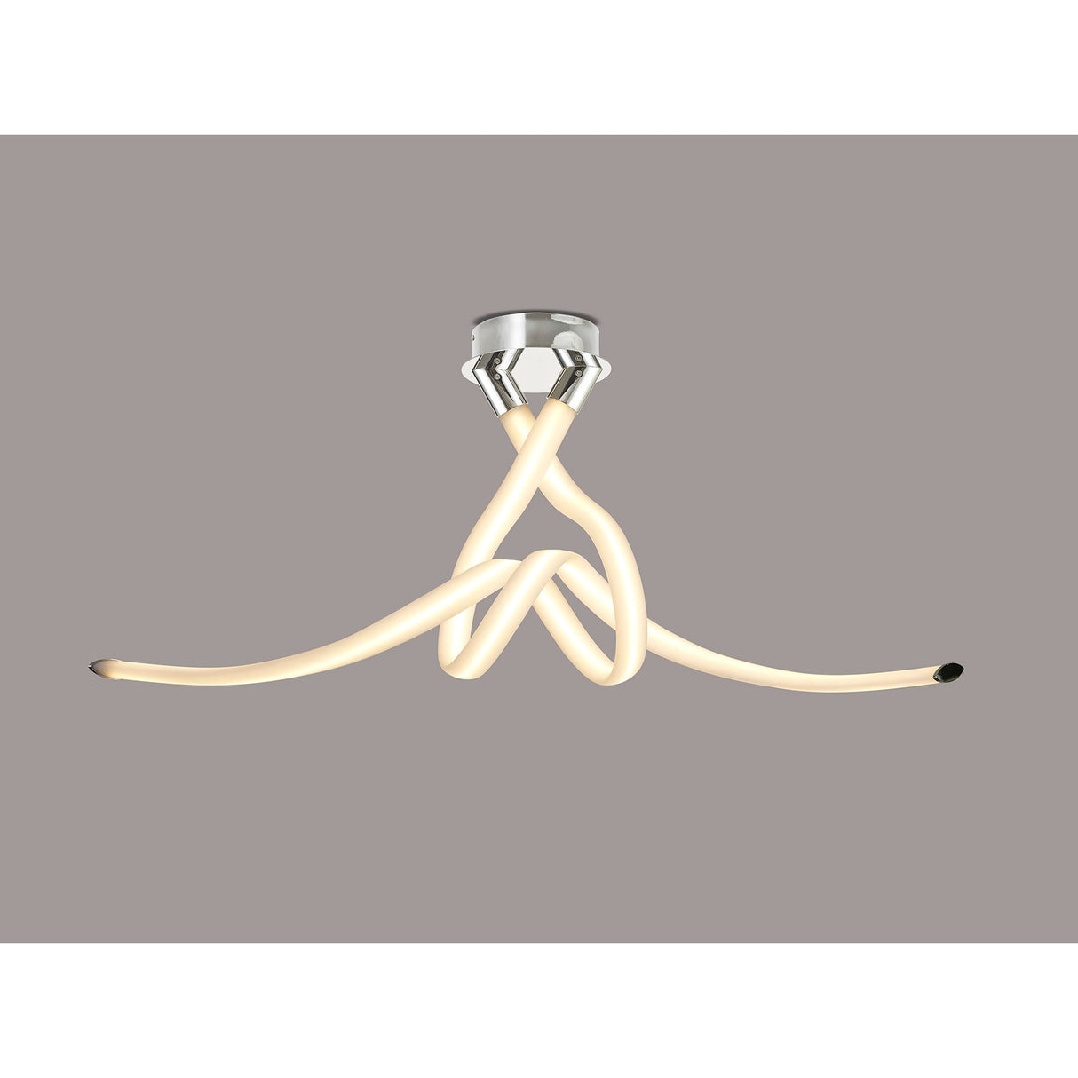 Armonia Bow LED Semi-Flush Ceiling Light 50W 3000K - Polished Chrome