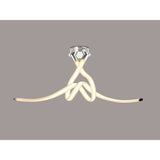 Armonia Bow LED Semi-Flush Ceiling Light 50W 3000K - Polished Chrome